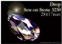 Drop Sew-on Stone #3230 28×17MM クリスタルスペシャルエフェクト F//ヘアアクセサリー･リトルムーン